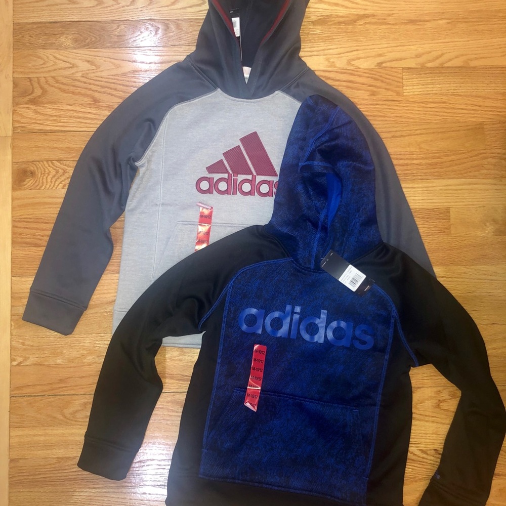 Adidas Boys Pullover Hoodie Bundle 2 pcs NWT
